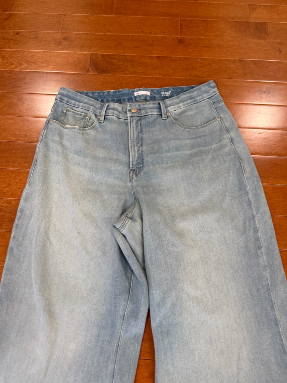 Good American GWPD10T Indigo1145 Good Waist Palazzo Wide Leg Jeans Sz. 20 - Picture 3 of 6